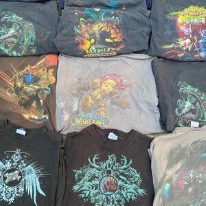 Lot of 11 Vintage World of Warcraft Video Game Promo T Shirts POOR CONDITION